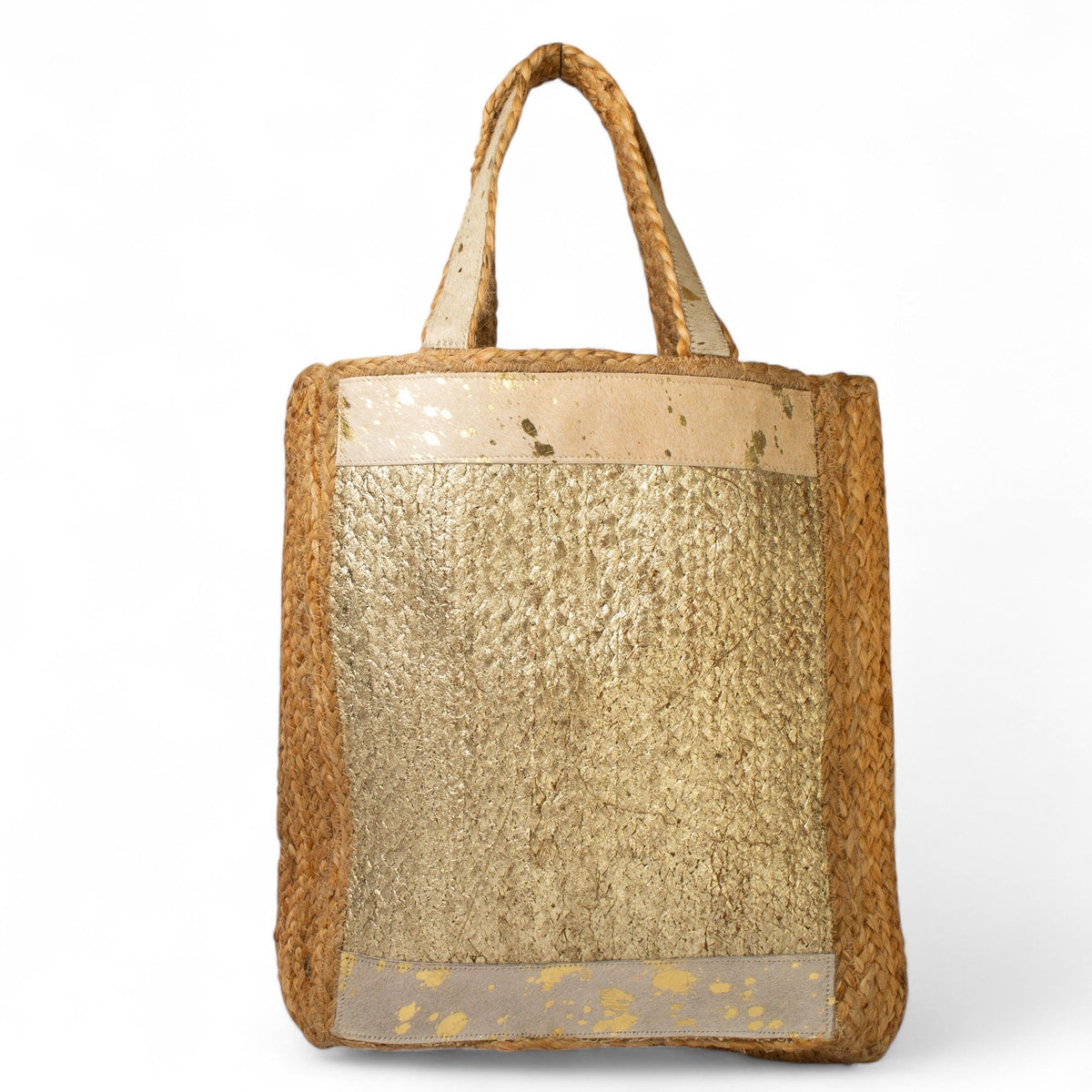 EuropeonUnion Women Gold Wicker BeachBag #2831