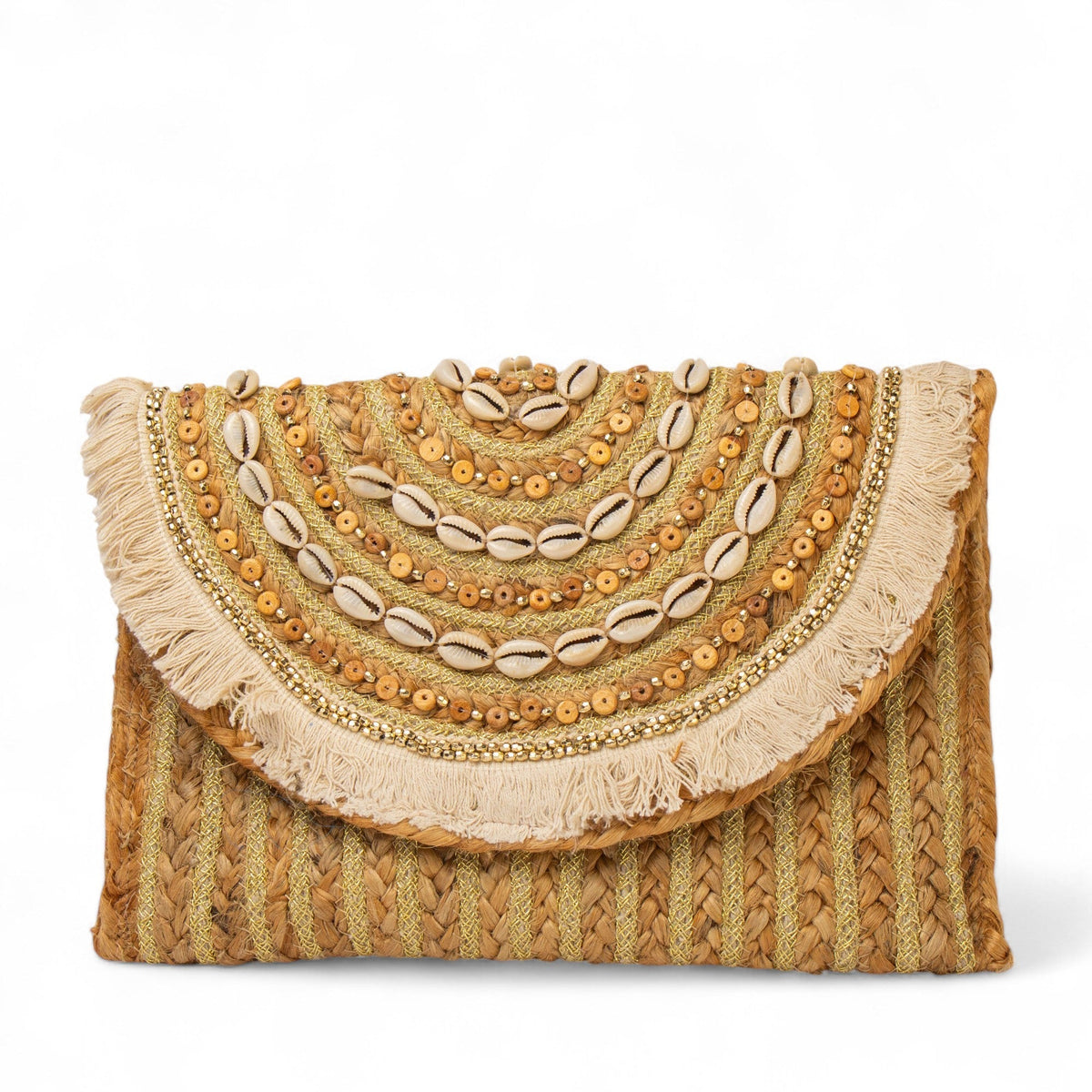 EuropeonUnion Women Gold Wicker BeachBag #2835