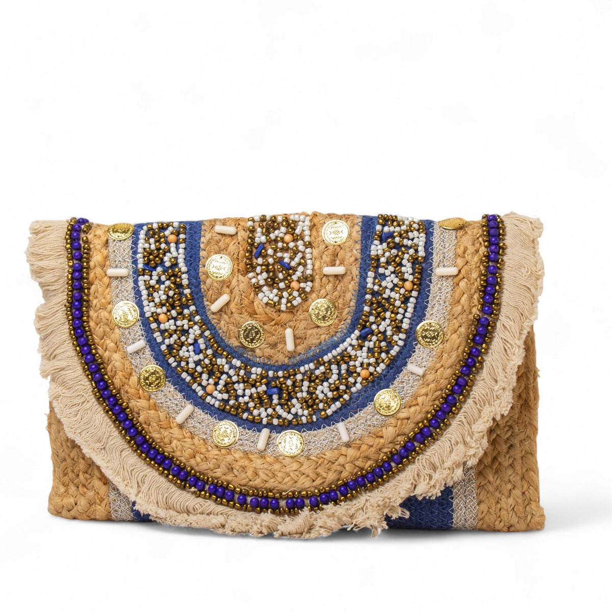 EuropeonUnion Women Blue Wicker BeachBag #2838
