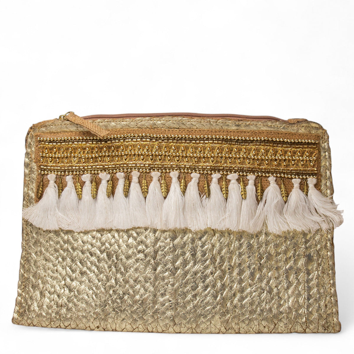 EuropeonUnion Women Gold Wicker BeachBag #2842