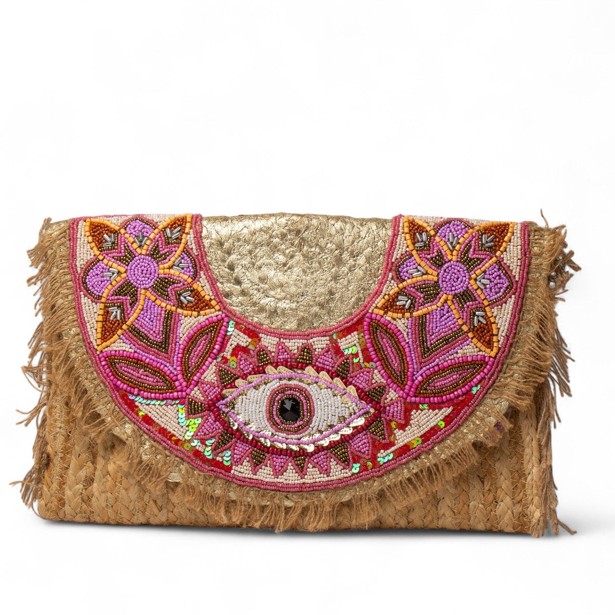 EuropeonUnion Women Pink Wicker BeachBag #2844