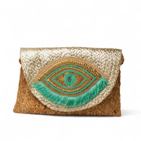 EuropeonUnion Women Green Wicker BeachBag #2852