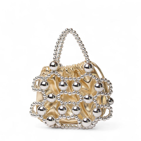 EuropeonUnion Women Gold Leather BeachBag #2863