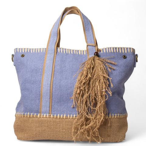 EuropeonUnion Women LightBlue Cloth BeachBag #2871