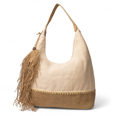 EuropeonUnion Women Beige Cloth BeachBag #2873