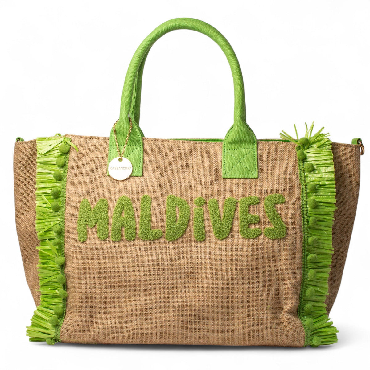 EuropeonUnion Women Green Cloth BeachBag #2876