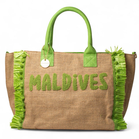 EuropeonUnion Women Green Cloth BeachBag #2876