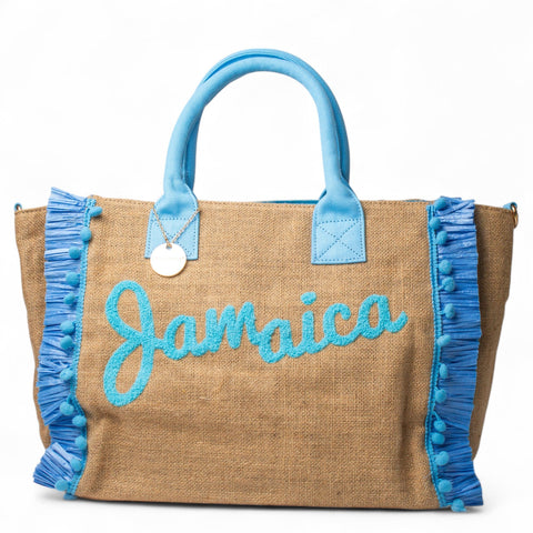 EuropeonUnion Women LightBlue Cloth BeachBag #2877