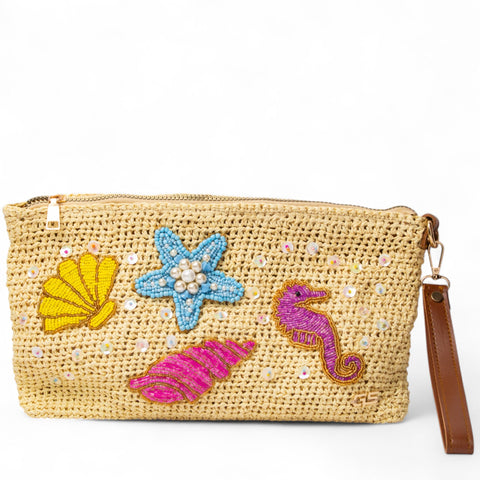 Women Beige Wicker BeachBag #2943