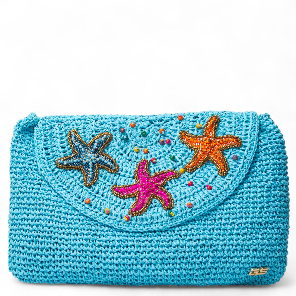 Women Turquoise Wicker BeachBag #2948