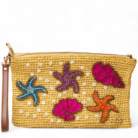 Women Beige Wicker BeachBag #2960