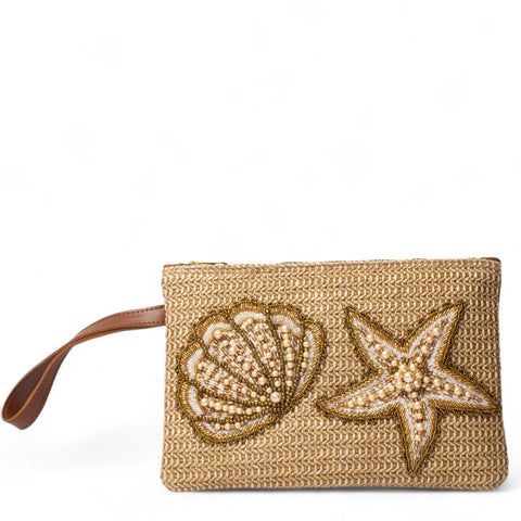 Women Beige Wicker BeachBag #2963