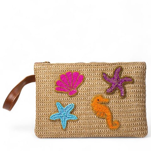 Women Beige Wicker BeachBag #2964