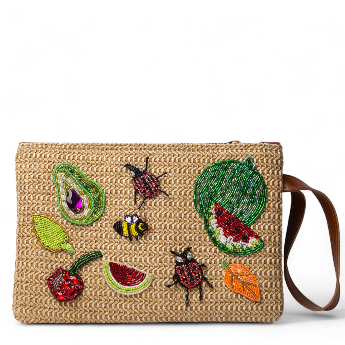 Women Beige Wicker BeachBag #2965