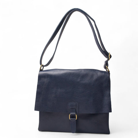 Women Navy Leather Bag #2986