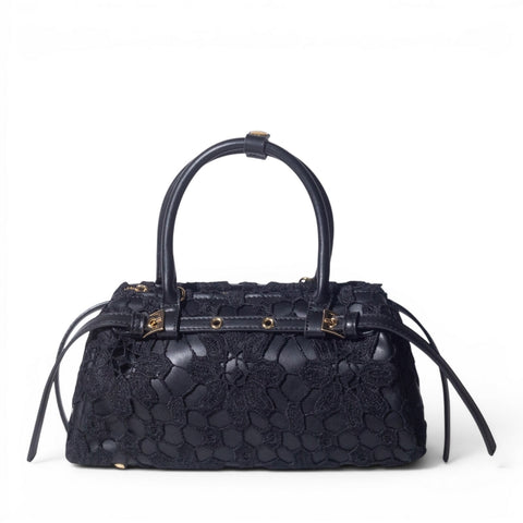 EuropeonUnion Women Black Leather Bag #3232
