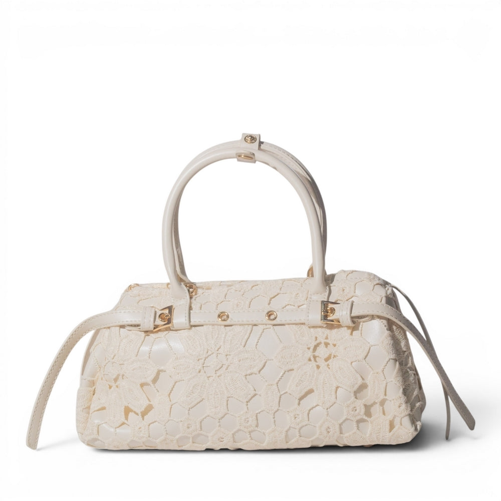 EuropeonUnion Women OffWhite Leather Bag #3235