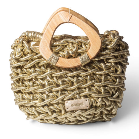 EuropeonUnion Women Gold Leather Bag #3259