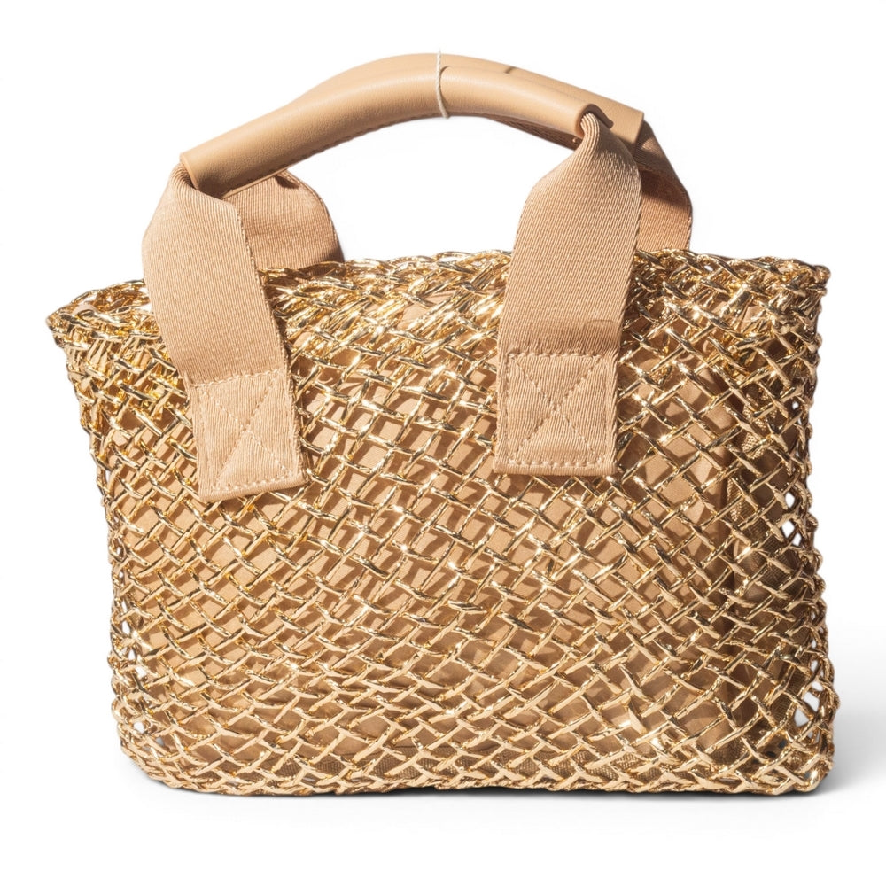 EuropeonUnion Women Gold Leather Bag #3261