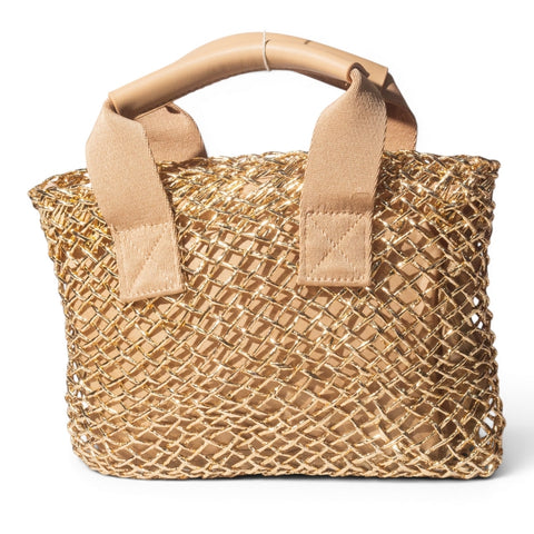 EuropeonUnion Women Gold Leather Bag #3261