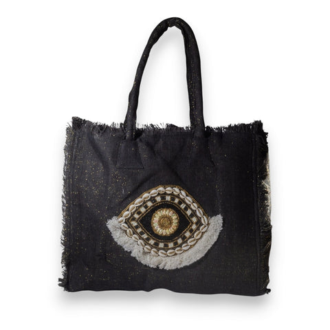 EuropeonUnion Women Black Wicker Bag #3286