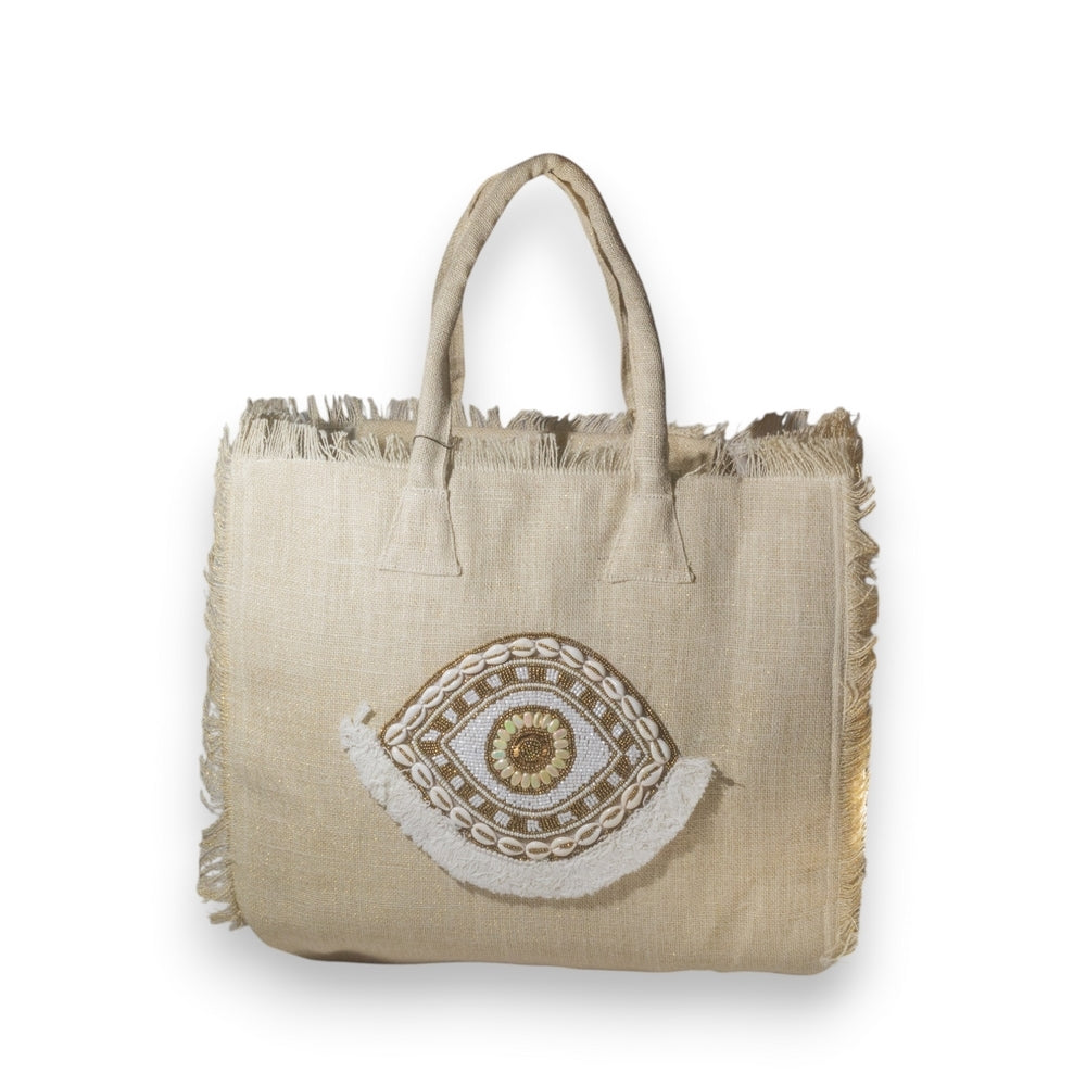 EuropeonUnion Women Gold Wicker Bag #3287
