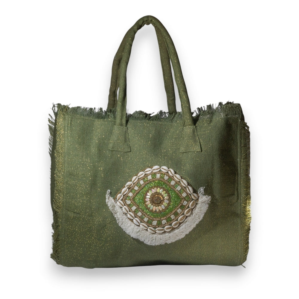 EuropeonUnion Women Green Wicker Bag #3288