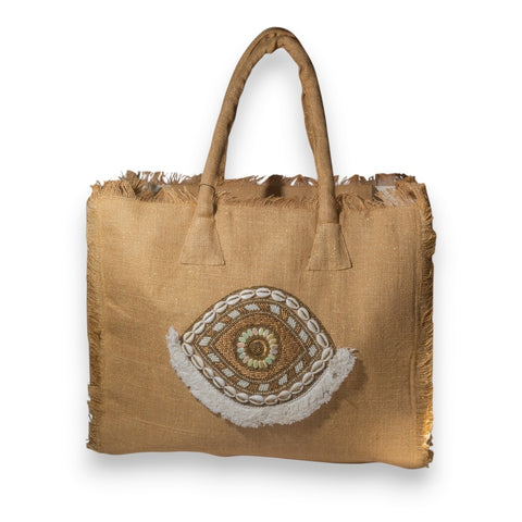 EuropeonUnion Women Beige Wicker Bag #3289