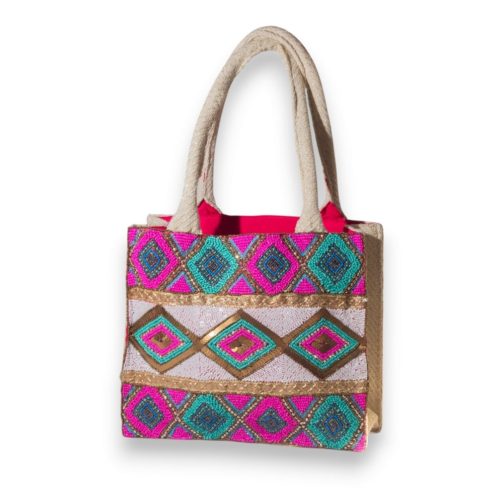 EuropeonUnion Women Fuchia Wicker Bag #3297