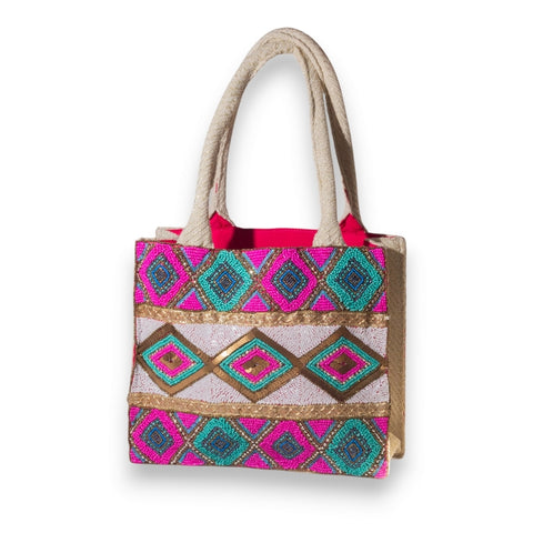 EuropeonUnion Women Fuchia Wicker Bag #3297