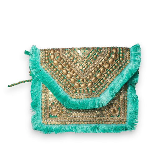 EuropeonUnion Women Green Wicker Bag #3299