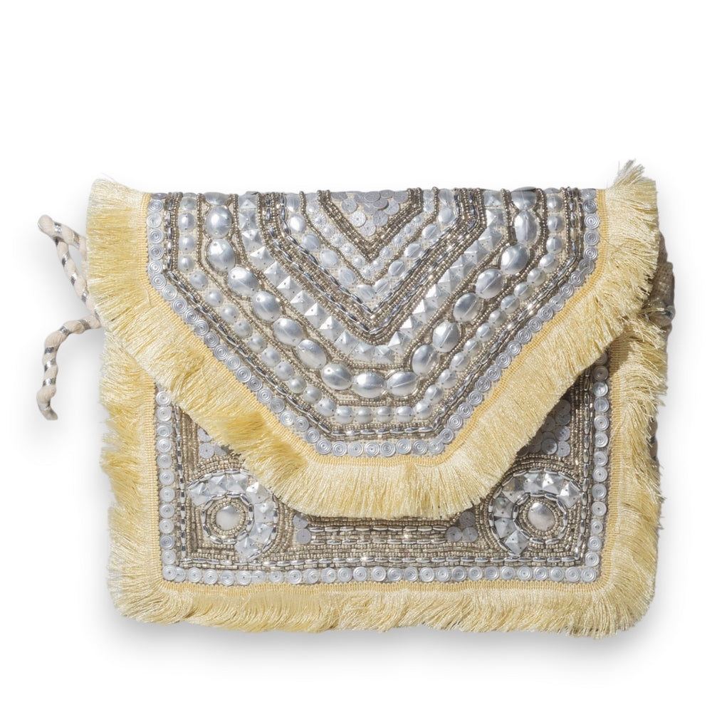 EuropeonUnion Women Silver Wicker Bag #3300
