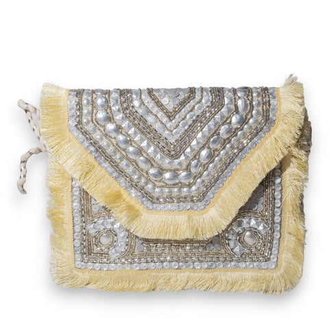EuropeonUnion Women Silver Wicker Bag #3300