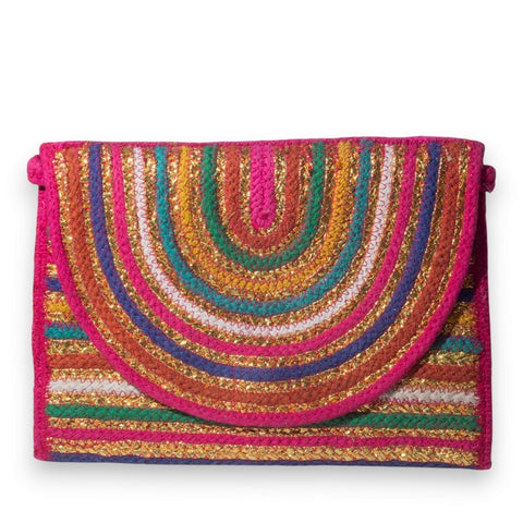 EuropeonUnion Women Fuchia Wicker Bag #3302