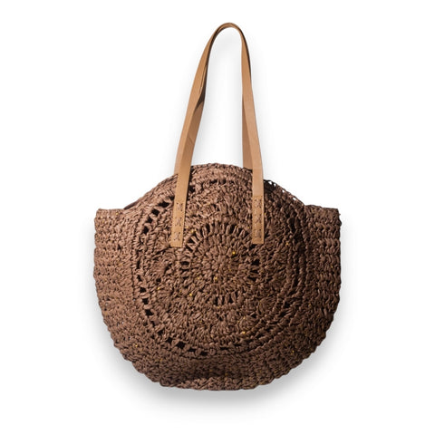 EuropeonUnion Women Brown Wicker Bag #3322