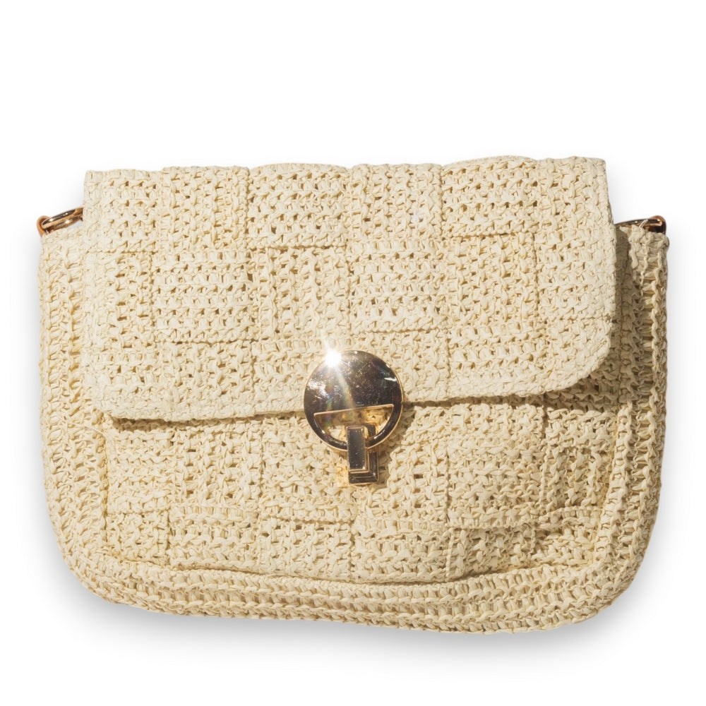EuropeonUnion Women Beige Wicker Bag #3330