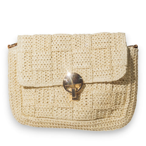 EuropeonUnion Women Beige Wicker Bag #3330