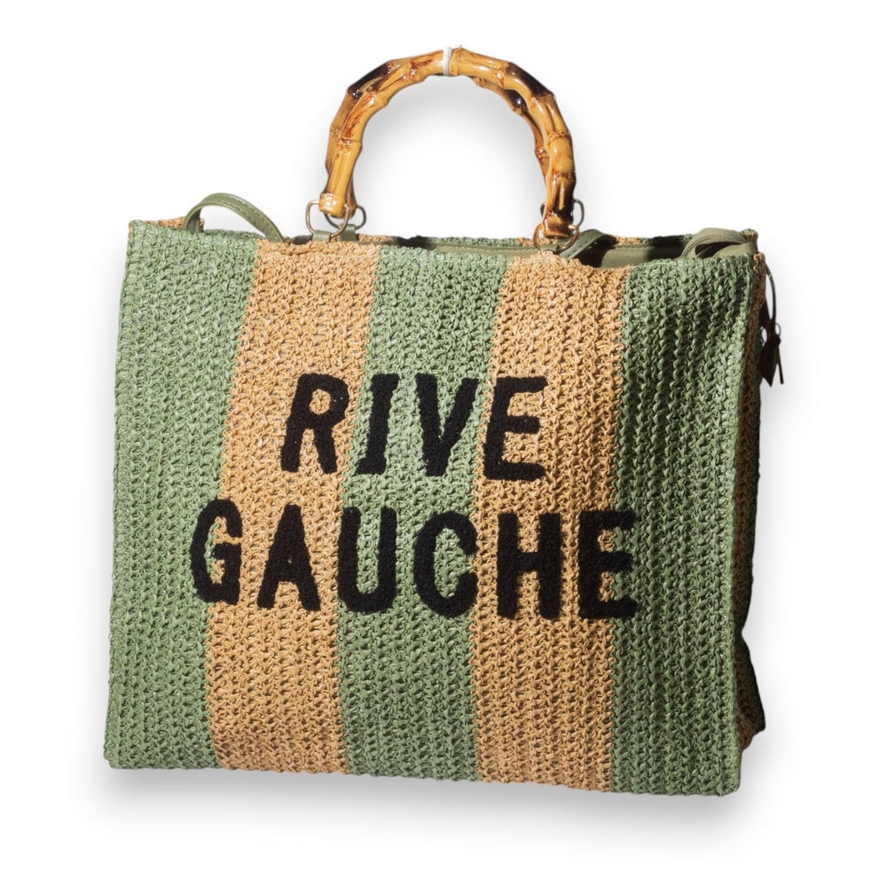 EuropeonUnion Women Green Wicker Bag #3340