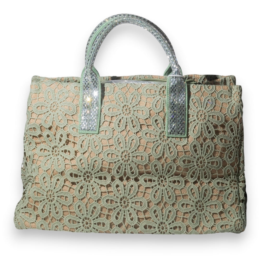 EuropeonUnion Women Green Wicker Bag #3343