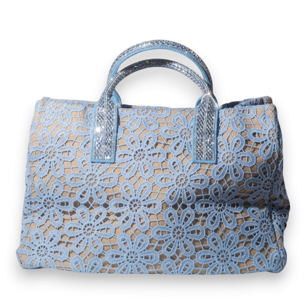 EuropeonUnion Women LightBlue Wicker Bag #3345