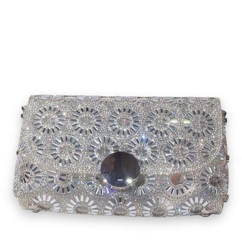 EuropeonUnion Women Silver Glitter Bag #3354