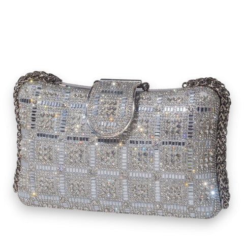 EuropeonUnion Women Silver Glitter Bag #3374