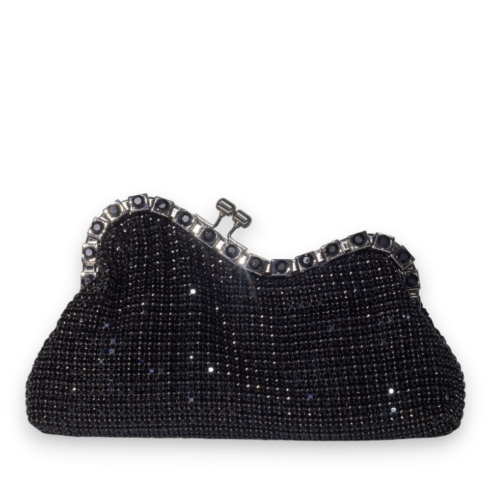 EuropeonUnion Women Black Glitter Bag #3375