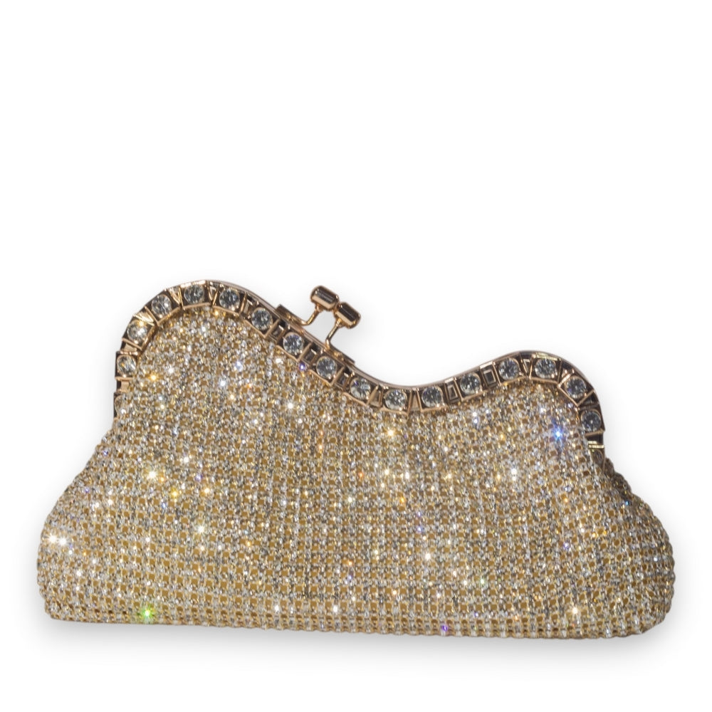 EuropeonUnion Women Gold Glitter Bag #3376