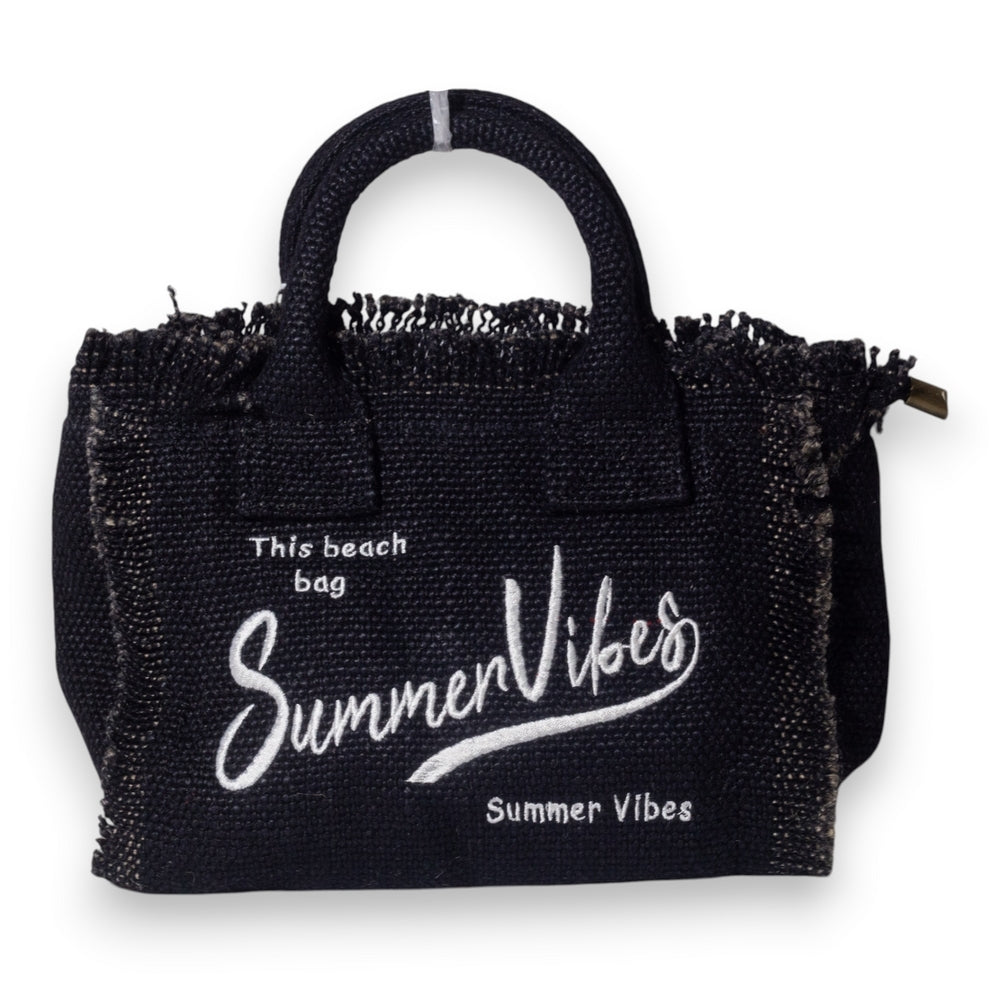 EuropeonUnion Women Black Wicker Bag #3379