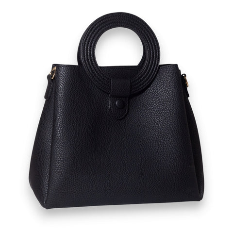 EuropeonUnion Women Black Leather Bag #3393