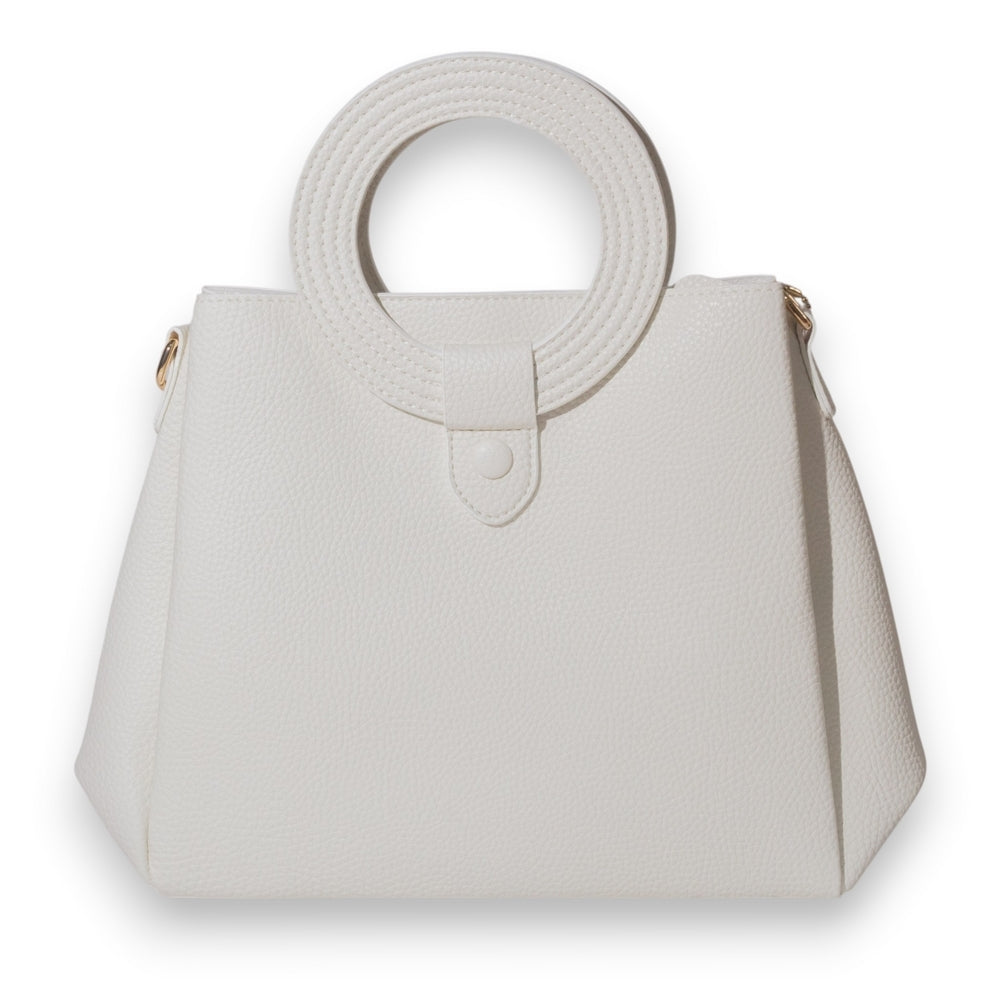 EuropeonUnion Women White Leather Bag #3395