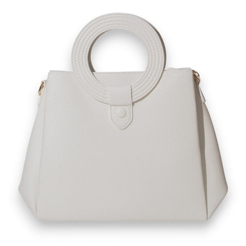 EuropeonUnion Women White Leather Bag #3395