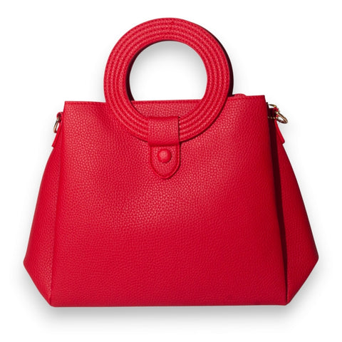 EuropeonUnion Women Red Leather Bag #3396