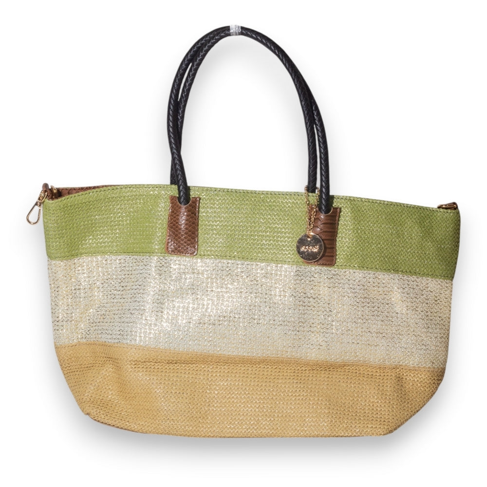 EuropeonUnion Women Green Wicker Bag #3400